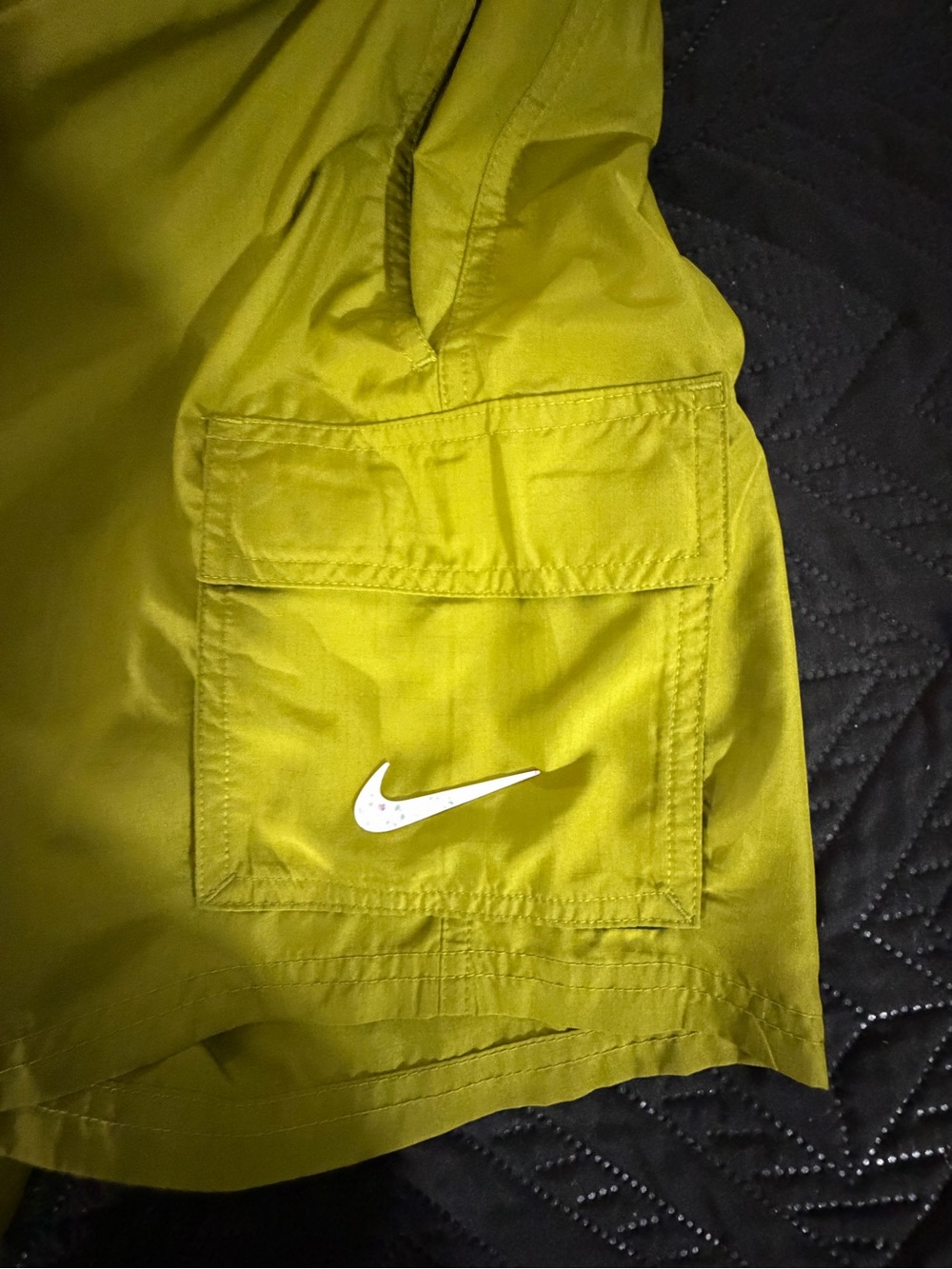 Nike Yellow-Green Cargo Swim Shorts - Picture 3 of 6